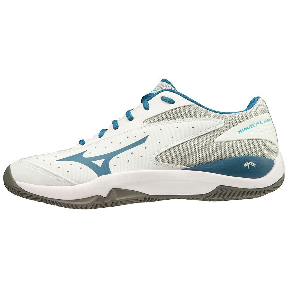 Scarpe Tennis Mizuno Wave Flash Cc Donna - Bianche/Blu - 85190-OVFZ